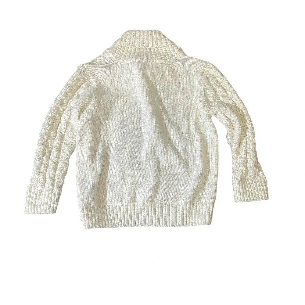 Gymboree CABLE KNIT SWEATER SHAWL COLLAR CREAM SIZE 12 TO 18 MONTH